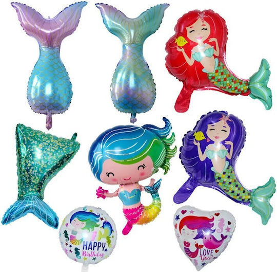 Geburtstags Luftballon Meerjungfrau Folie Lila 39cm