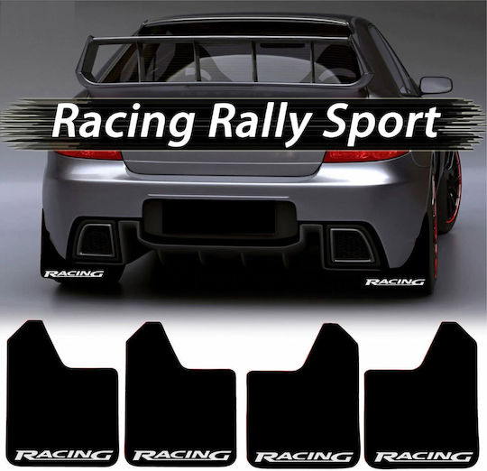Set 4 Barițe Noroi Sport Din Cauciuc Pentru Mașini Universal Model Racing Dimensiune 30 X 23cm