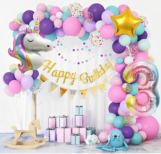 Alista Home Geburtstags Luftballon Einhorn Folie Jumbo Mehrfarbig 115cm