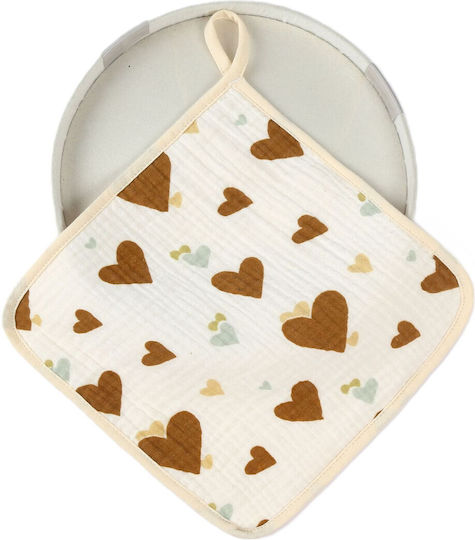 Alista Home Shoulder Burp Cloth Cotton Brown 25x25cm