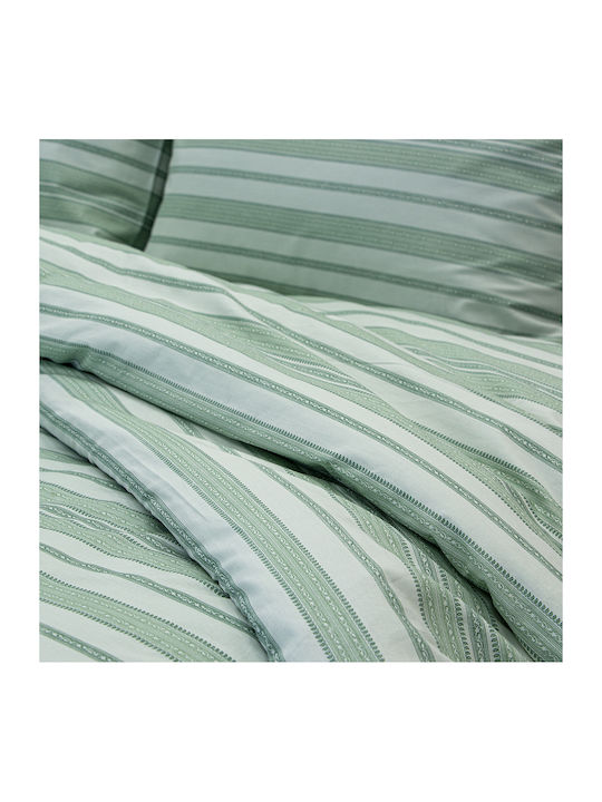 Lino Home Σετ Σεντόνια Μονά 170x260εκ. Πράσινο (3τμχ)