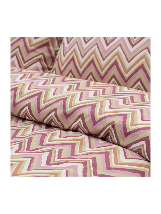 Lino Home Σετ Σεντόνια Μονά 170x260εκ. Ροζ (3τμχ)