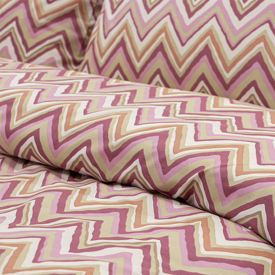 Lino Home Set Bettlaken Einzelbett 170x260cm Rosa 3 Stück