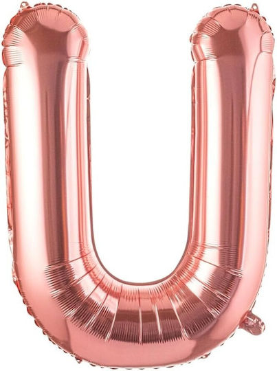 Scrisoare U Folie Jumbo Rose Gold 100 cm
