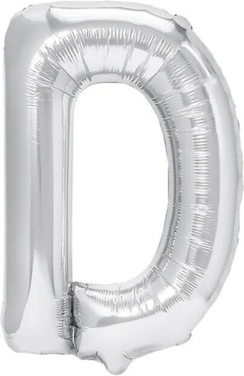 Γράμμα D Foil Ασημί 40εκ.