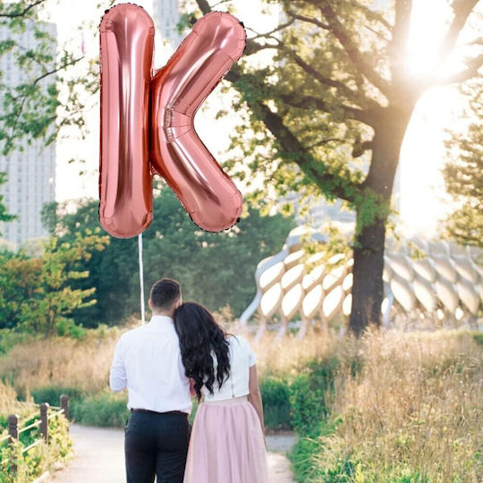 Buchstabe K Folie Jumbo Rose Gold 80cm