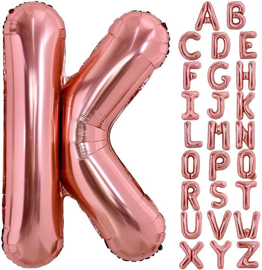 Buchstabe K Folie Jumbo Rose Gold 80cm