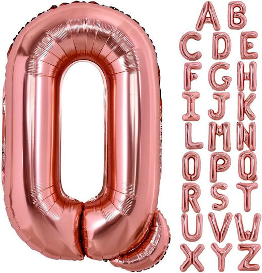 Γράμμα Q Foil Jumbo Ροζ Χρυσό 100εκ.
