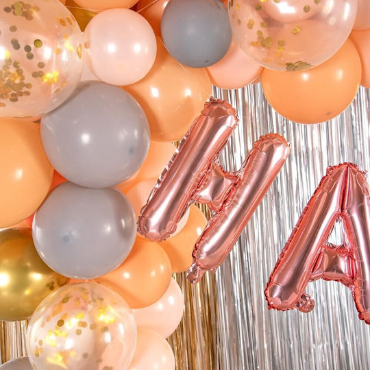 Scrisoare H Folie Rose Gold 40 cm