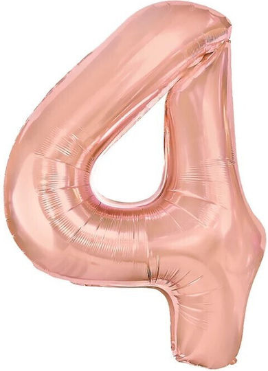 Număr 4 Folie Rose Gold 40 cm