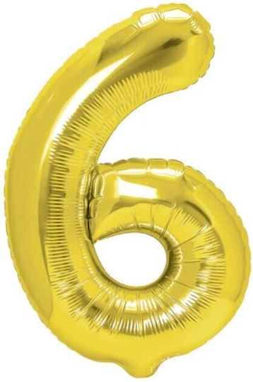 Număr 6 Folie Auriu 40 cm