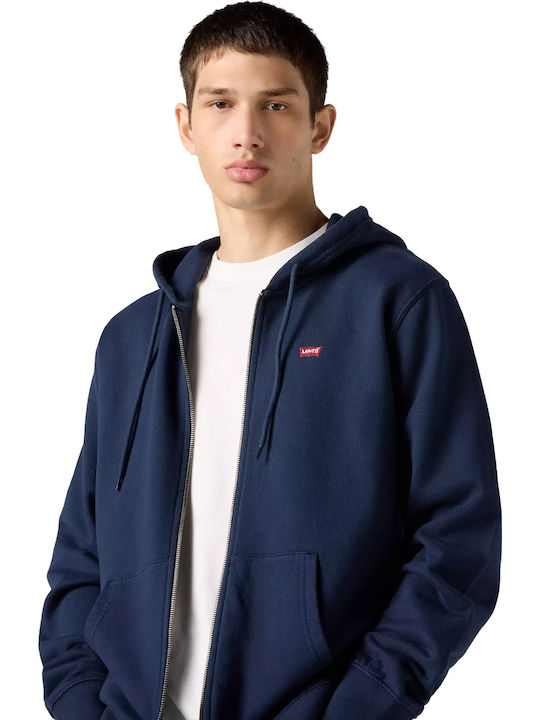 Original Sweatshirt with Hood Navy Blue