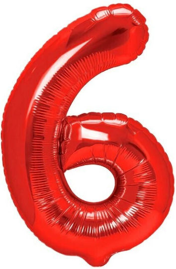 Număr 6 Folie Jumbo Roșu 100 cm