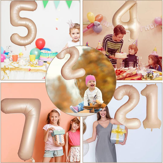 Number Foil Jumbo Transparent 100cm
