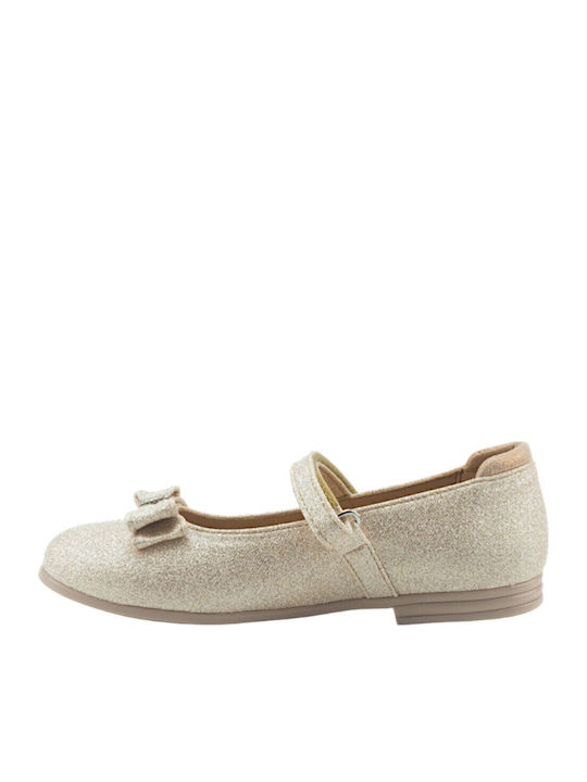 Kinder Pumps & Ballerinas mit Bügel- und Schleifenverschluss Cremé AK26-12