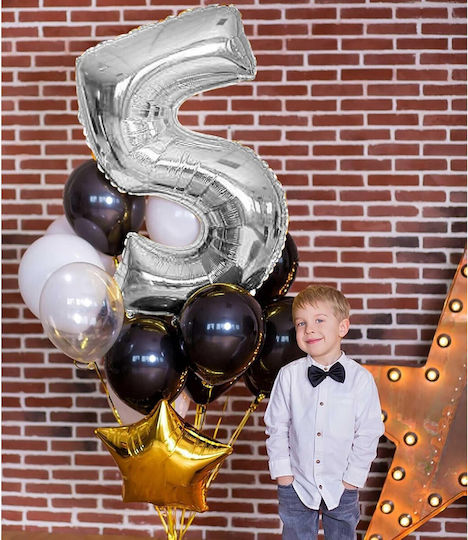 Număr 5 Folie Argintie 40 cm