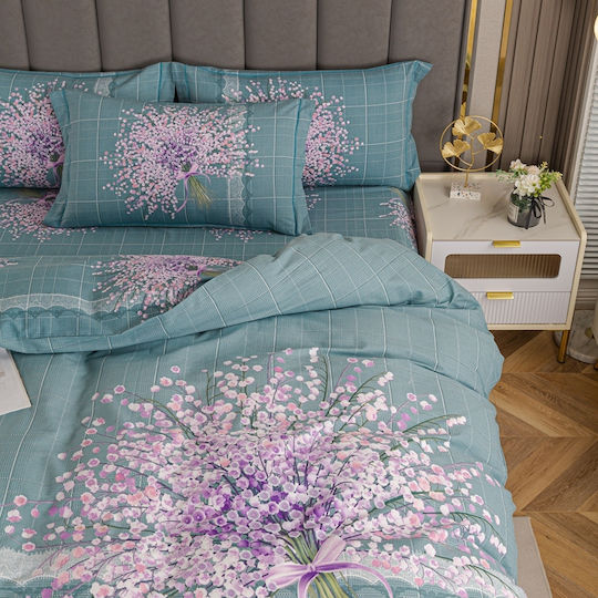 4 Seasons Collection Set Huse Pentru Pilote Flanelă Superdublu 220x240cm 2 Fețe De Pernă & 1 Cearceaf Albastru Petrol 4 Seasons Collection Set Huse Pentru Pilote Flanelă Superdublu 220x240cm 2 Fețe De Pernă & 1 Cearceaf Albastru Petrol