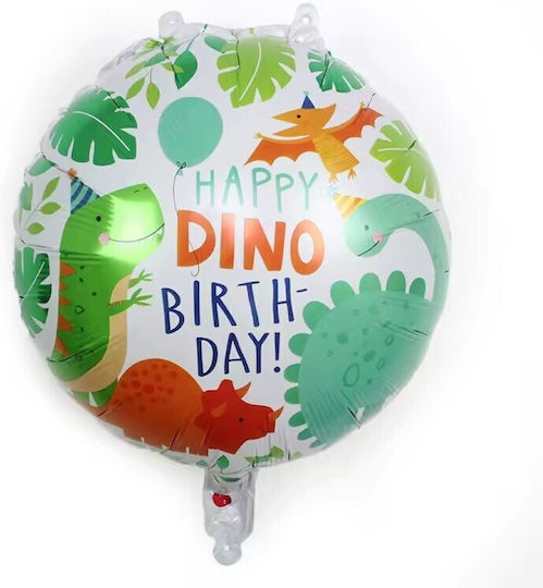 Baloane Rotund Zi De Naștere Dinozauri Folie Multicolore 45 cm