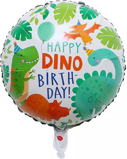 Baloane Rotund Zi De Naștere Dinozauri Folie Multicolore 45 cm