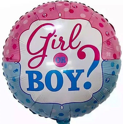 Balon Rotund Dezvăluire De Gen Folie Albastru 45cm