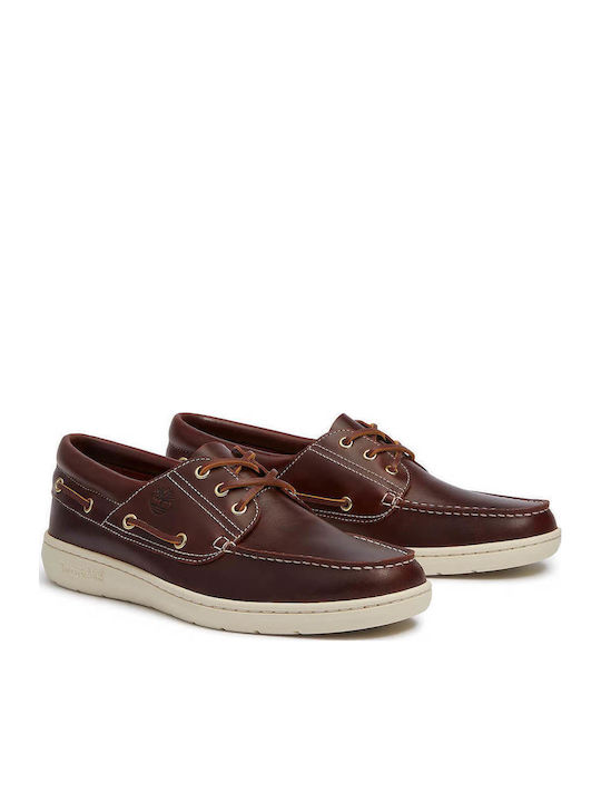 Δερμάτινα Ανδρικά Boat Shoes σε Μπορντό Χρώμα