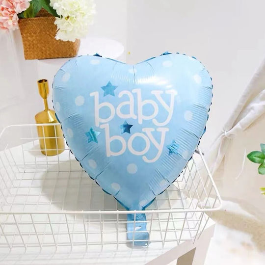Set of 3 Blue Foil Heart Balloons 45cm