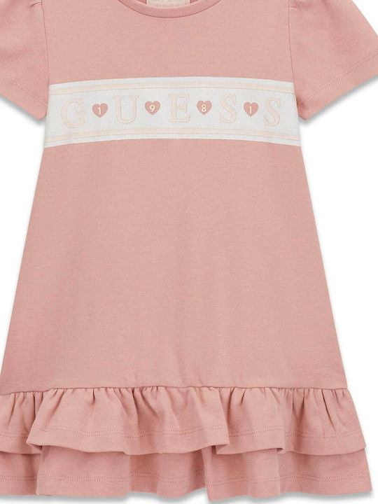 Girls Dress Short Sleeve Pink K6RK13KA6W4 G682