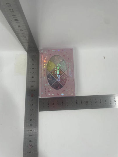 Glitter Palette Alista Home Variant 1 7 Shades Body Hair 50 G Waterproof 9.8 X 6.8 Cm Multicolor