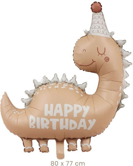 Baloane Zi De Naștere Dinozauri Folie Jumbo Maro 80 cm
