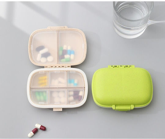 Organizator Pastile Plastic 8 Compartimente 0,1 L Verde Alista Home 11 X 7 Cm