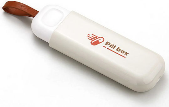 Cutie Pentru Depozitarea Medicamentelor Alista Home Portabilă 3 Compartimente Tip Breloc Plastic Glisantă Albă 10.7x3.6x1.6 Cm