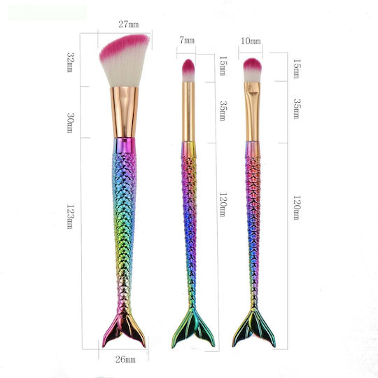 Alista Home Set Profesional cu Pensule de Machiaj din Păr Natural 3 Bucăți