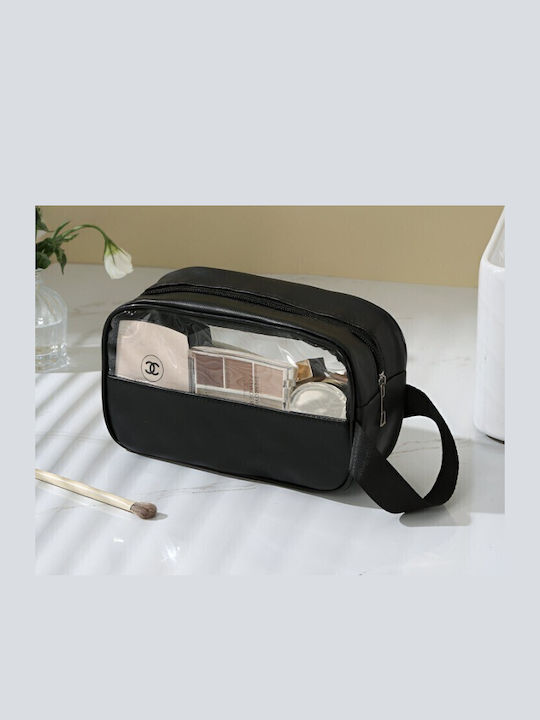 Neseser Cosmetic Organizare De Călătorie Material Pvc-Textil Impermeabil Portabil 22 X 12 X 8 Cm Negru Neseser Cosmetic Organizare De Călătorie Material Pvc-Textil Impermeabil Portabil 22 X 12 X 8 Cm Negru