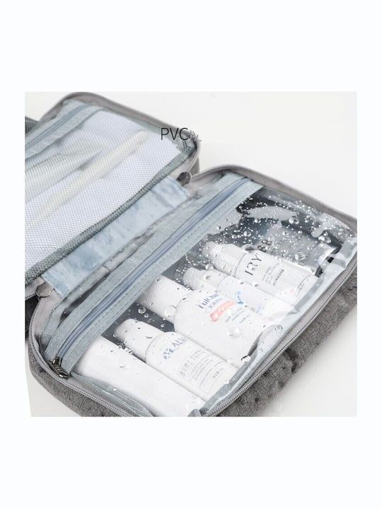 Geantă Cosmetică De Călătorie Alista Home Material Textil Rezistentă La Apă Gri 12 5 X 9 X 22 Cm