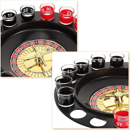 Alista Home Roulette Game Shot Glasses Blackjack Game Board 31 Cm Multicolor