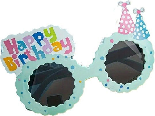 Ochelari Decorativi Alista Home Party Realizați Din Abs Unisex Design La Mulți Ani 13.5 X 8.5 Cm Albaștri