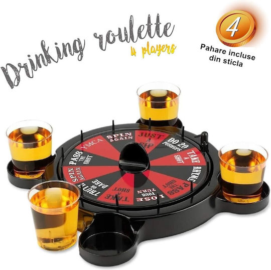 Joc De Ruletă De Băut Pahare De Shot Alista Home 15 X 16.5 Cm Roșu Negru