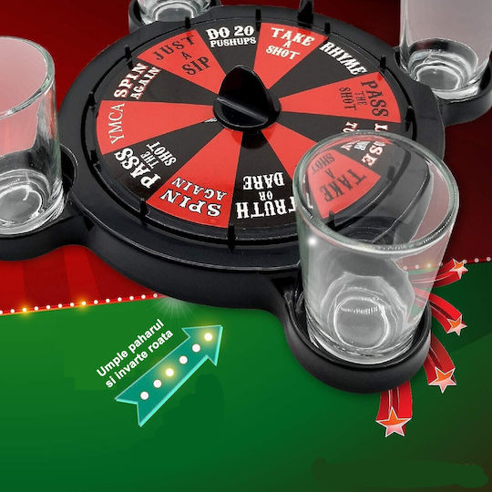 Joc De Ruletă De Băut Pahare De Shot Alista Home 15 X 16.5 Cm Roșu Negru