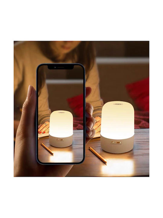 Alista Home Lampă de Masă Decorativă cu LED pentru Copii cu Atingere Albă 11x8x8cm