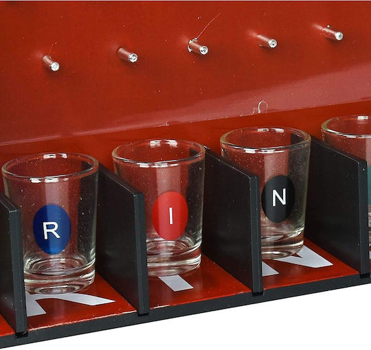 Alista Home Joc De Băutură Gravitational Pentru Petreceri Interactive Până La 6 Jucători Cu Pahare De Shot Incluse 25.5 X 6.7 X 27.5 Cm Roșu