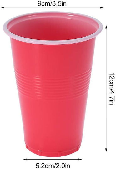 Joc De Băutură Beer Pong Alista Home 24 Cupe 24 Bile Material Din Plastic Reutilizabil Portabil Roșu