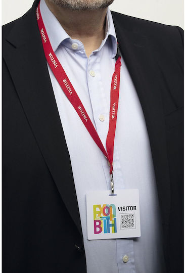 Durable Visitor Name Badge Visitor Badge A4 Sheet Removable Name Badge Pack 100 White 825802