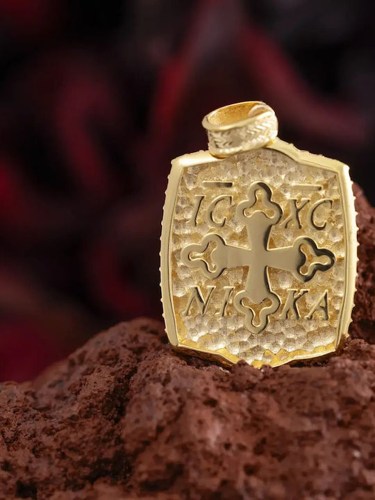 Kinder Amulett Kinderschutzamulett Beidseitig aus 14K Gold 055184
