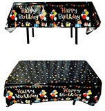 Husă De Masă Alista Home Folie Happy Birthday Balon Imprimat 137 X 183 Cm Neagră