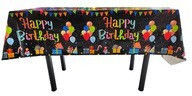 Husă De Masă Alista Home Folie Happy Birthday Balon Imprimat 137 X 183 Cm Neagră