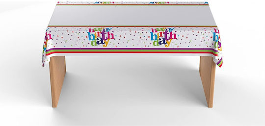 Rectangular Tablecloth Alista Home Happy Birthday Collection 180 X 108 Cm Pe Plastic Waterproof Multicolor