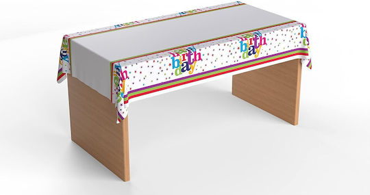Rectangular Tablecloth Alista Home Happy Birthday Collection 180 X 108 Cm Pe Plastic Waterproof Multicolor
