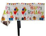 Husă De Masă Pentru Petreceri Alista Home Folie Happy Birthday Balon Imprimat 137 X 183 Cm Albă