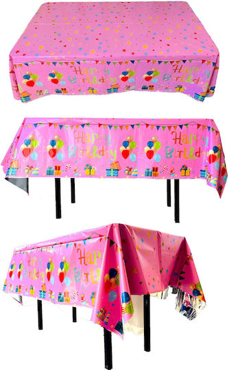 Husă De Masă Alista Home Folie Happy Birthday Balon Imprimat 137 X 274 Cm Roz
