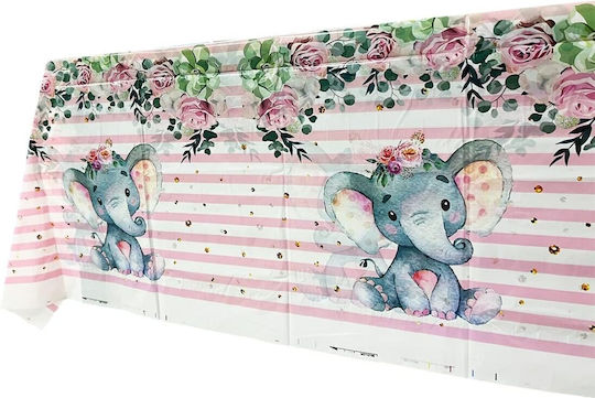 Husă De Masă Alista Home Din Plastic Cu Imprimeu Elefant 180 X 108 Cm Roz